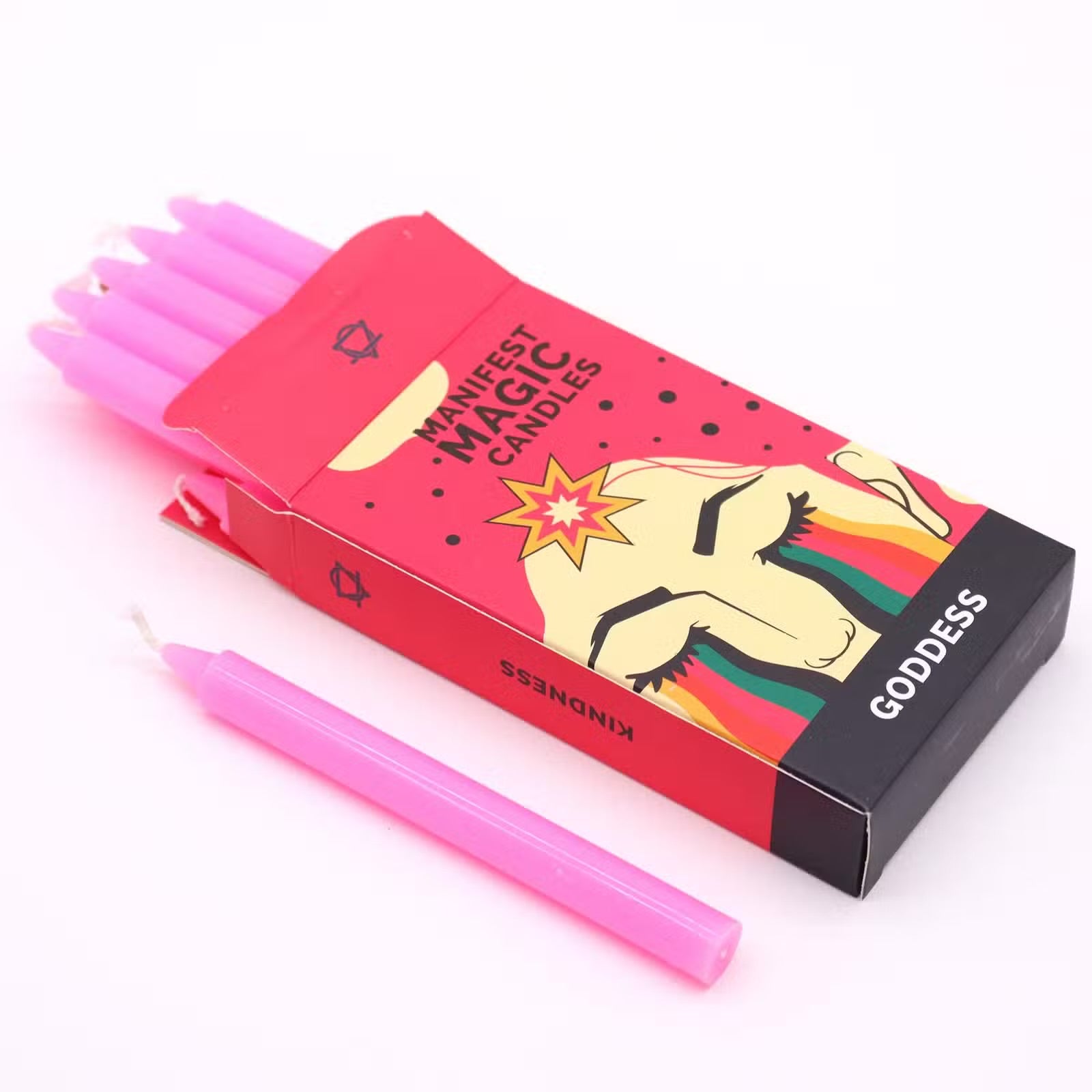 Manifest Magic Candles pink  (set of 12)