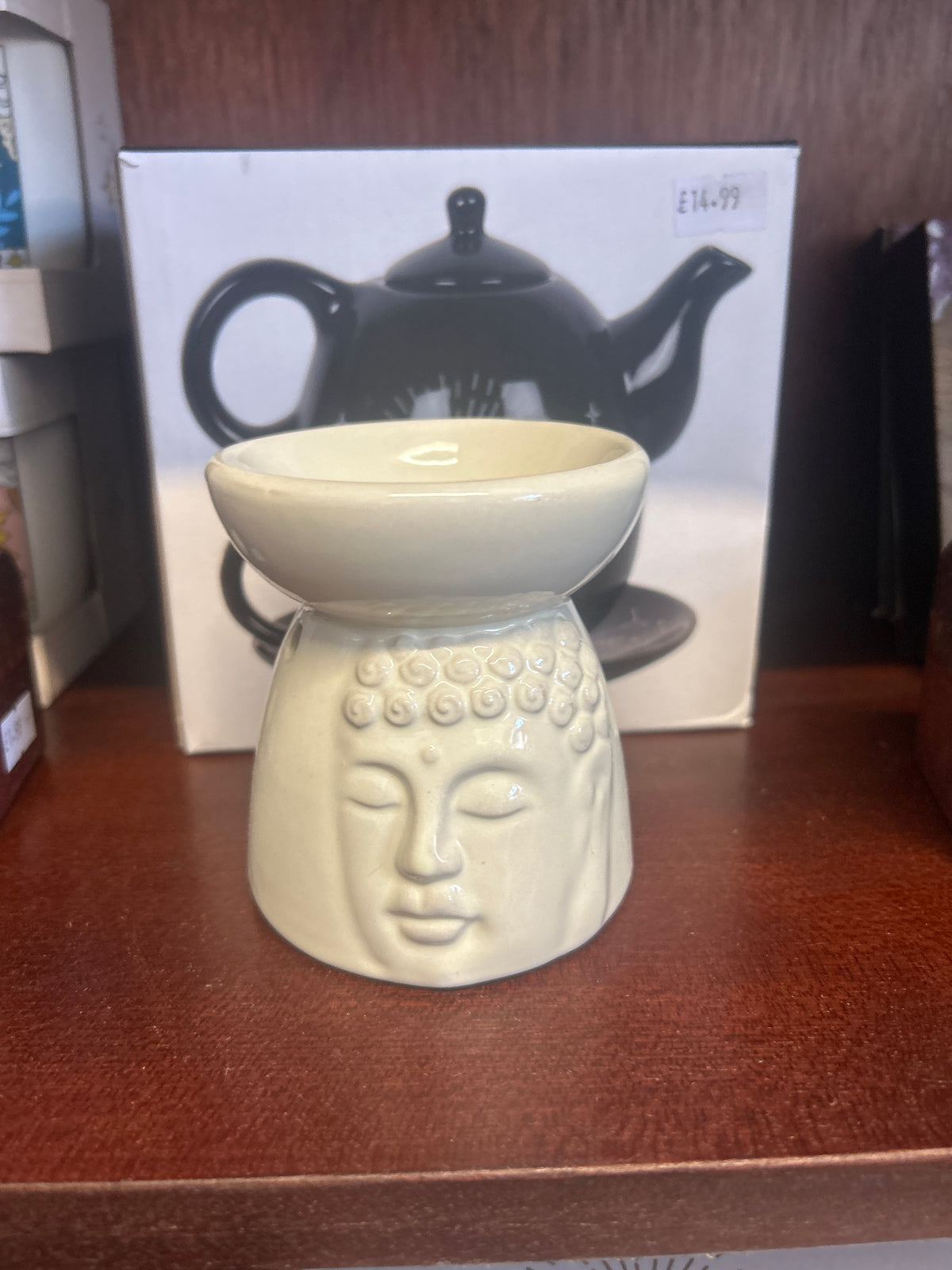 MYGA White Buddha Ceramic Oil Burner & Wax Melt Burner