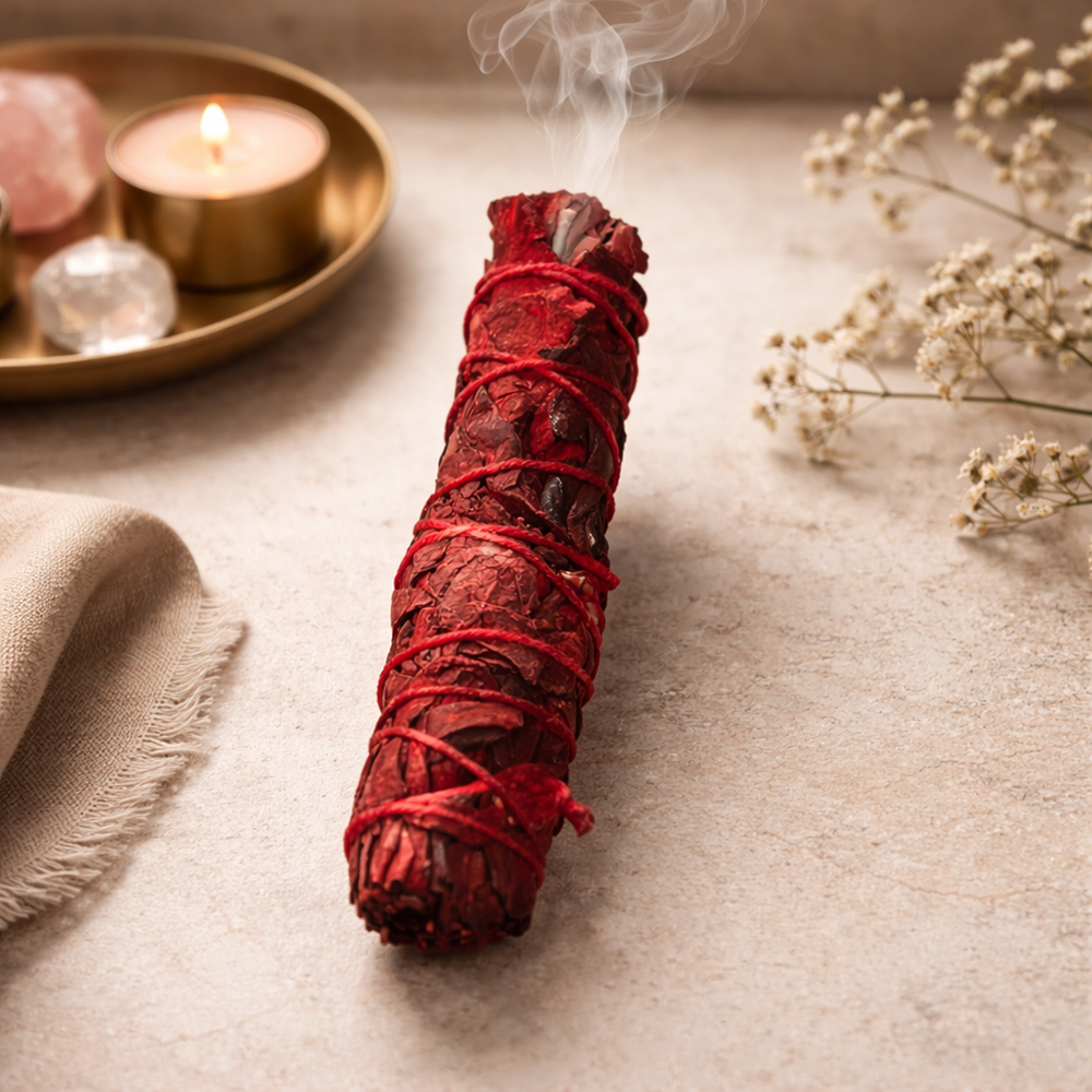 Slimline Sage Smudge Stick, Dragon's Blood 4"
