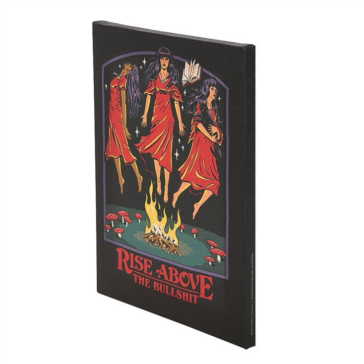 19X25CM RISE ABOVE THE BULLSHIT CANVAS PLAQUE BY STEVEN RHODES