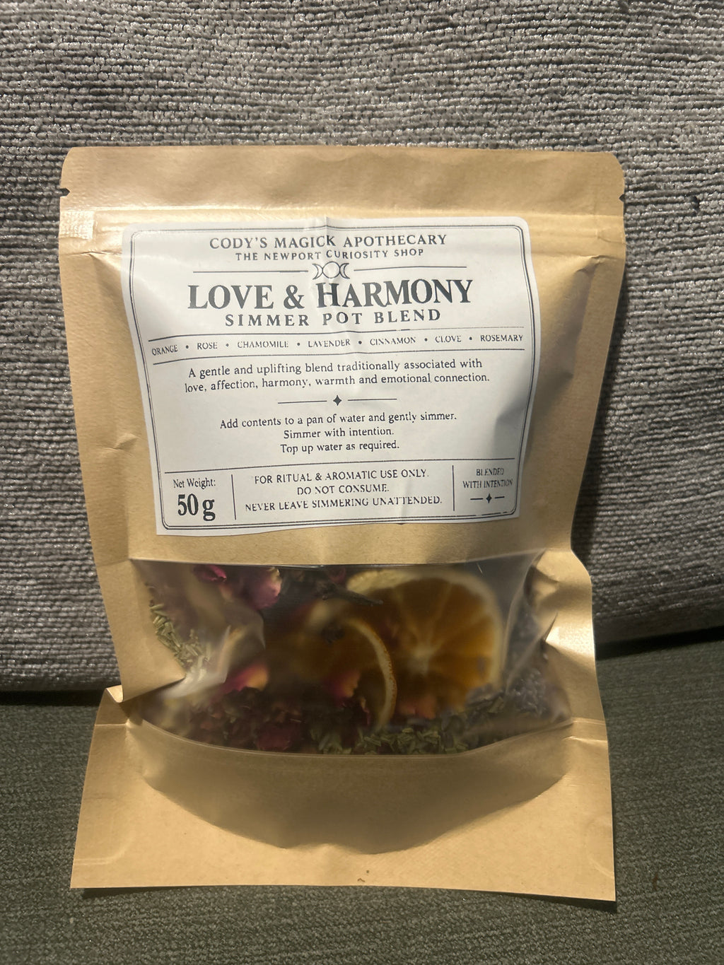 Love & Harmony Spell Simmer Pot Blend – 50g