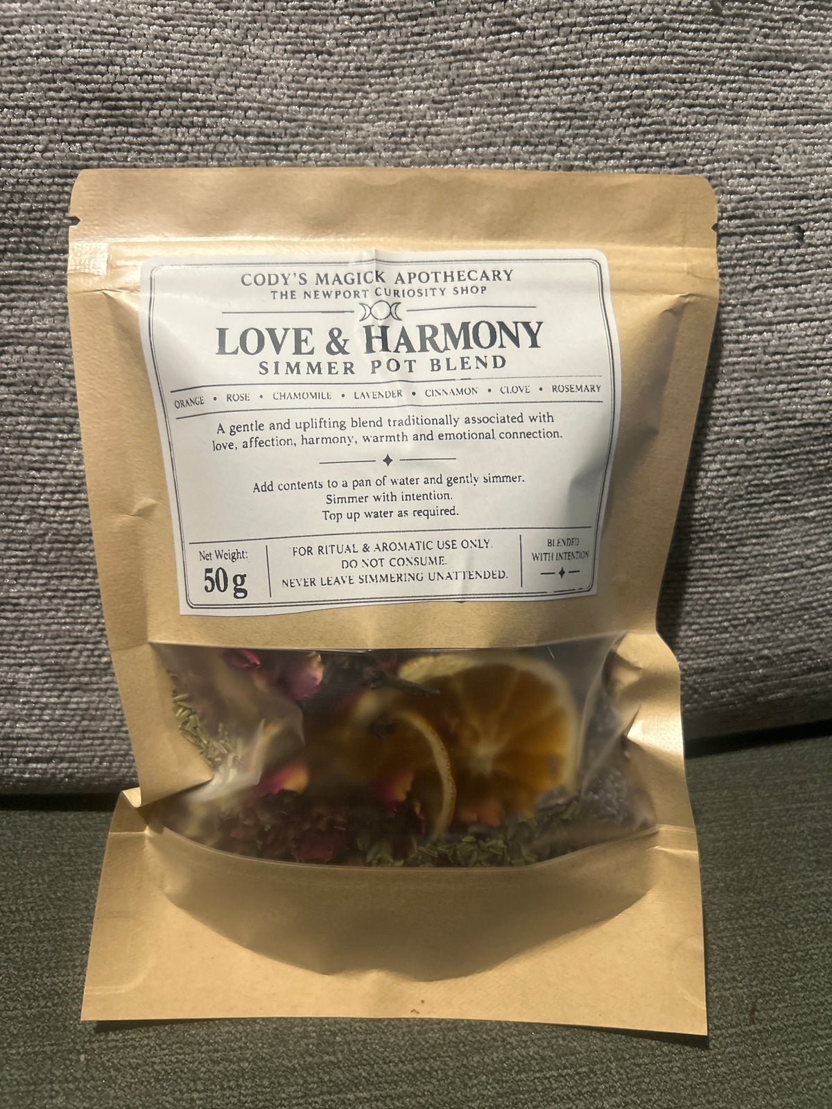 Love & Harmony Spell Simmer Pot Blend – 50g