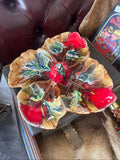 Vintage Mid-Century Vallauris Ceramic Leaf Centrepiece Dish, France, c.1950s–60s