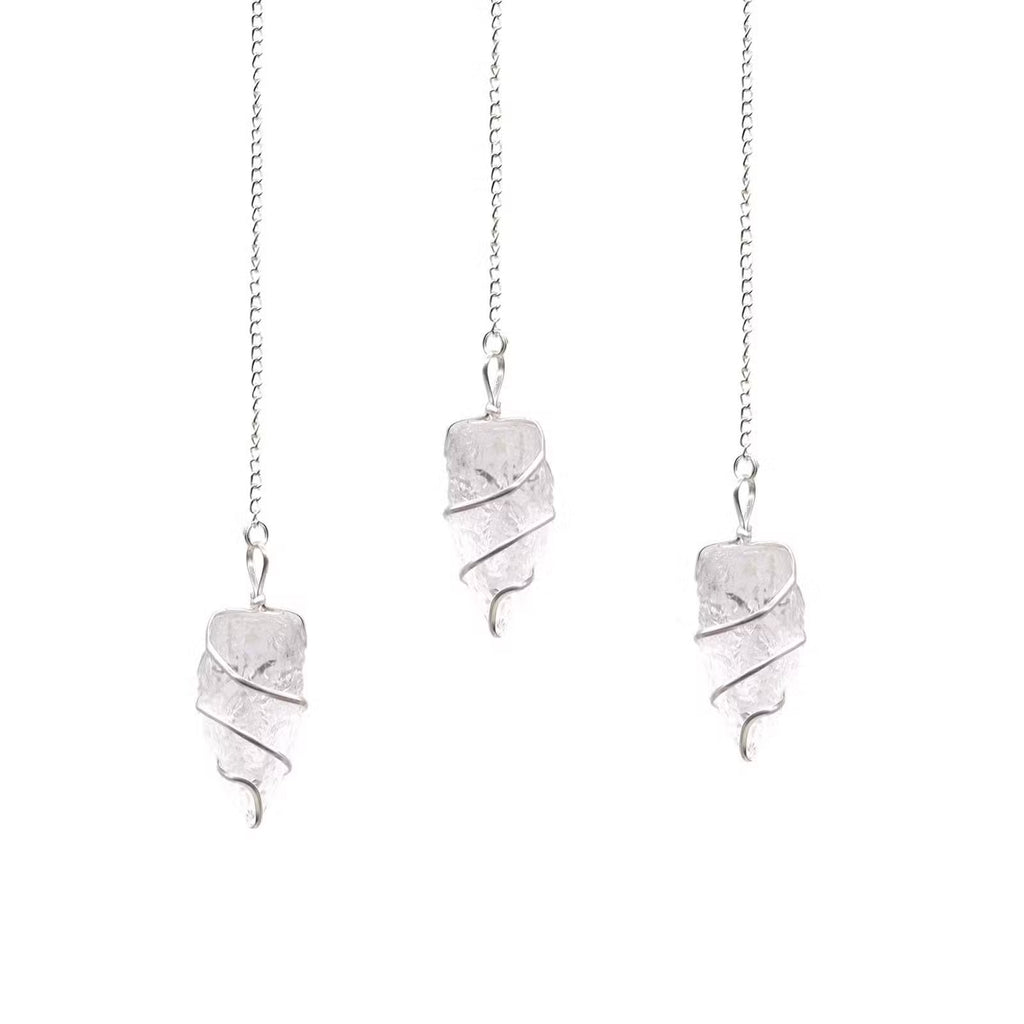1x Raw Gemstone Pendulum - Rock Quartz