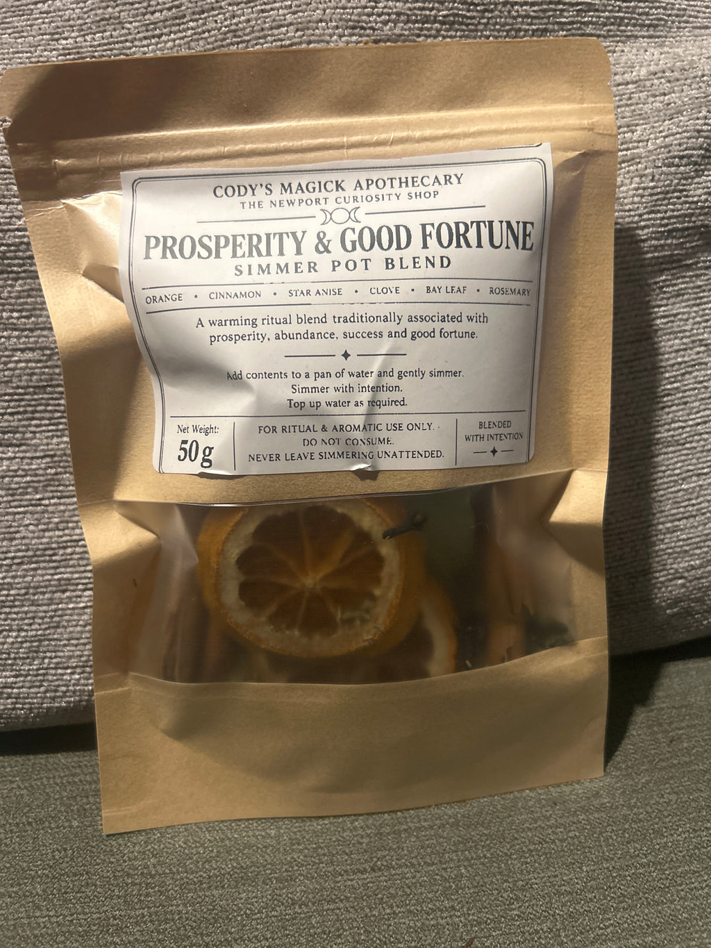 Prosperity & Good Fortune Spell Simmer Pot Blend – 50g