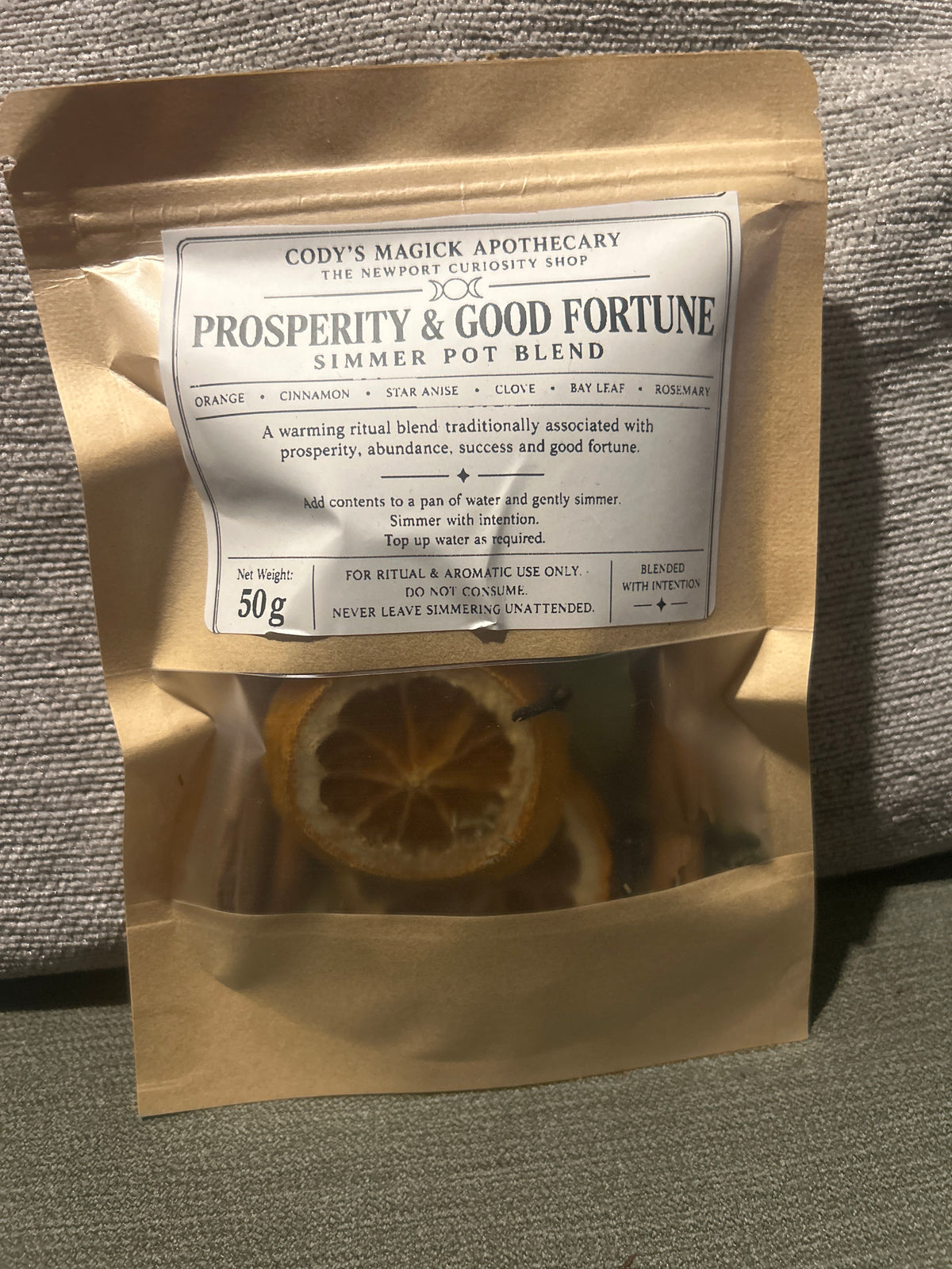 Prosperity & Good Fortune Spell Simmer Pot Blend – 50g