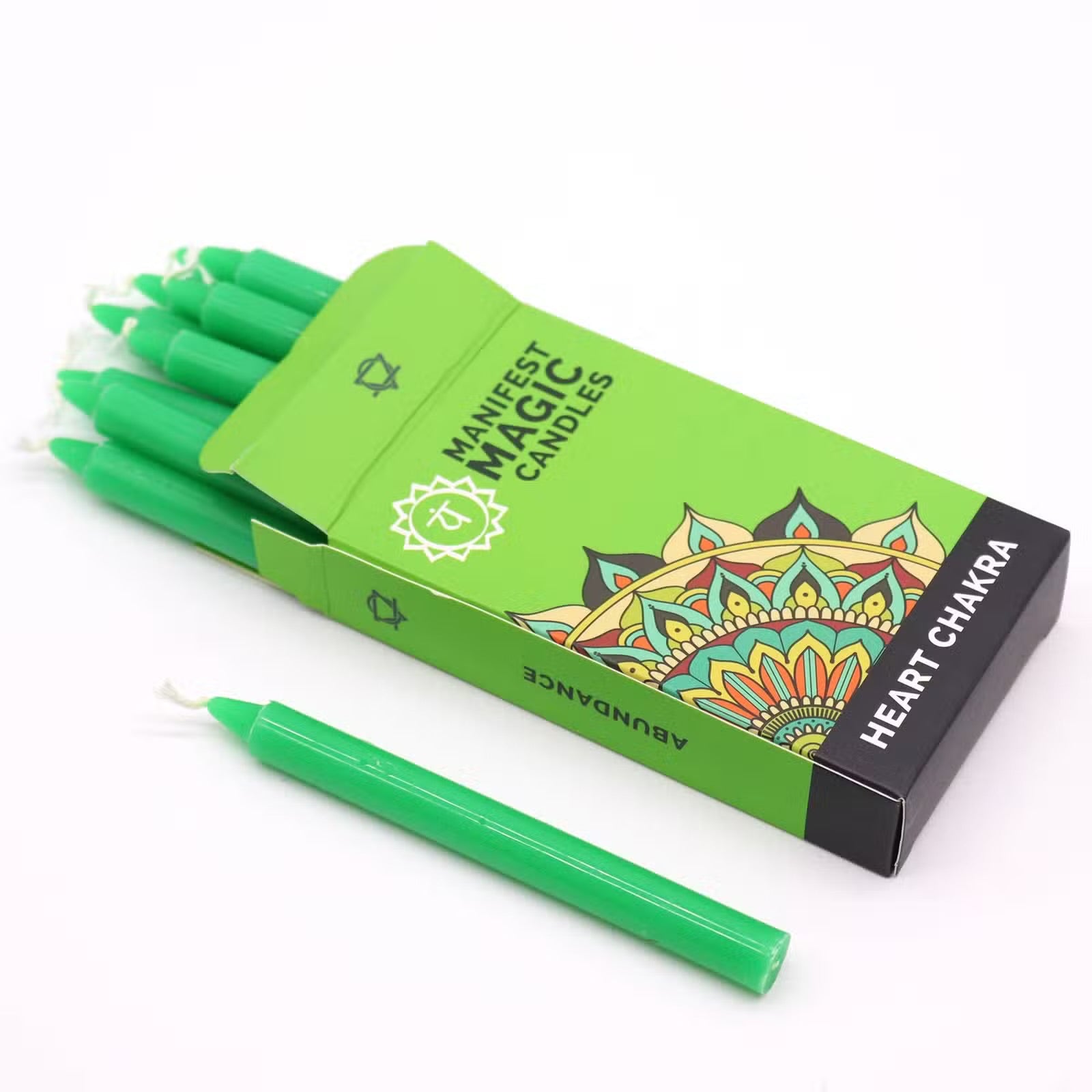 Green Manifest Magic Candles (set of 12)