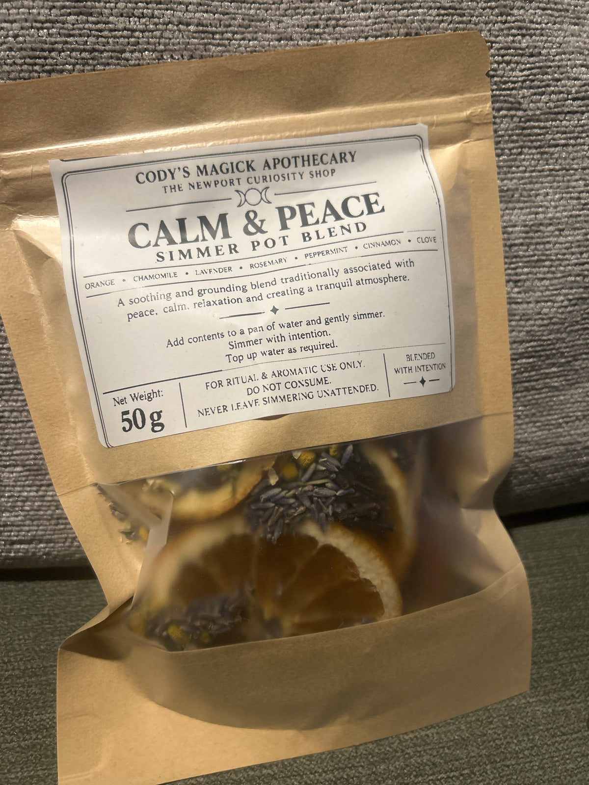 Calm & Peace Spell Simmer Pot Blend – 50g