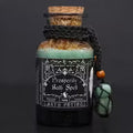 Ancient Witch Bath Spell Potion & Aventurine Crystal Amulet - Prosperity