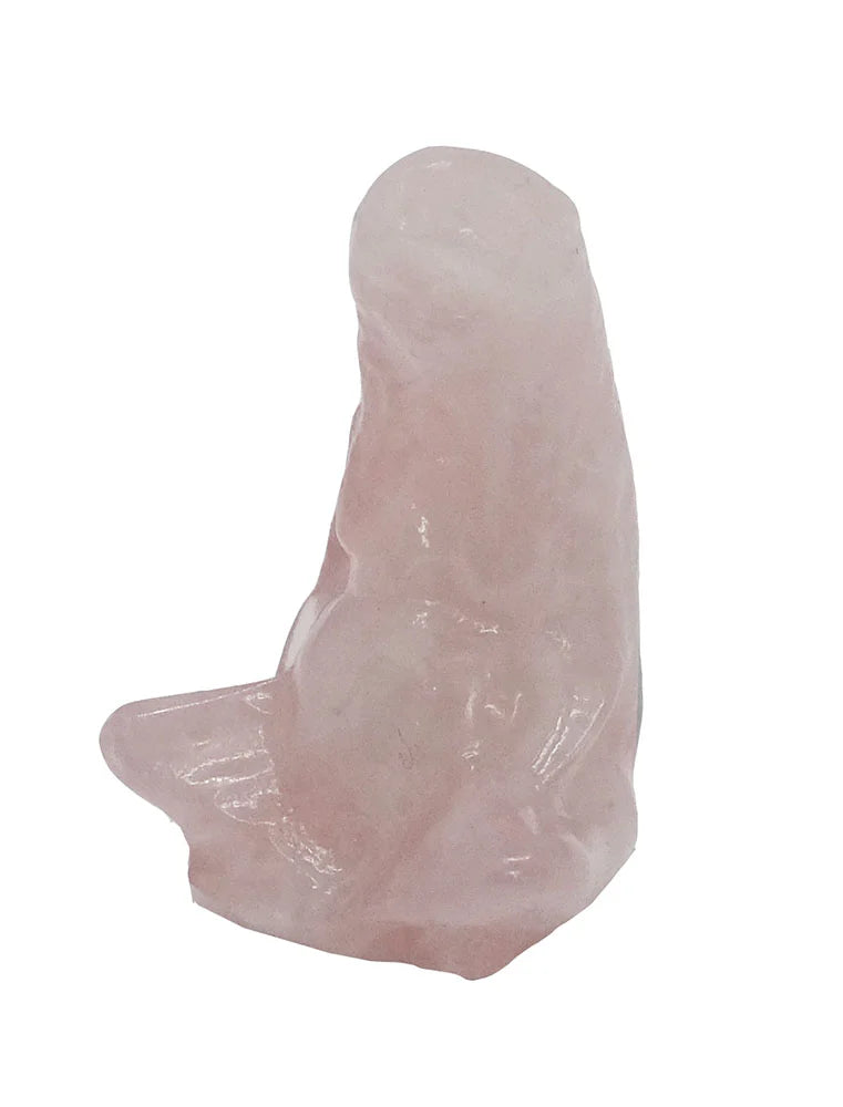 Mother Earth Rose Quartz Carving – 40 mm