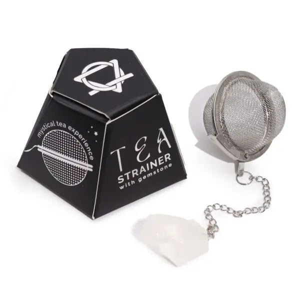 Raw Gemstone Tea Strainer - Rock Quartz