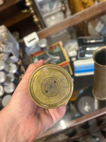 Pair WWII 1943 Canadian 40mm Bofors Brass Shell Case Vases Trench Art