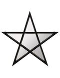 BLACK FRAMED PENTAGRAM MIRROR SHELF