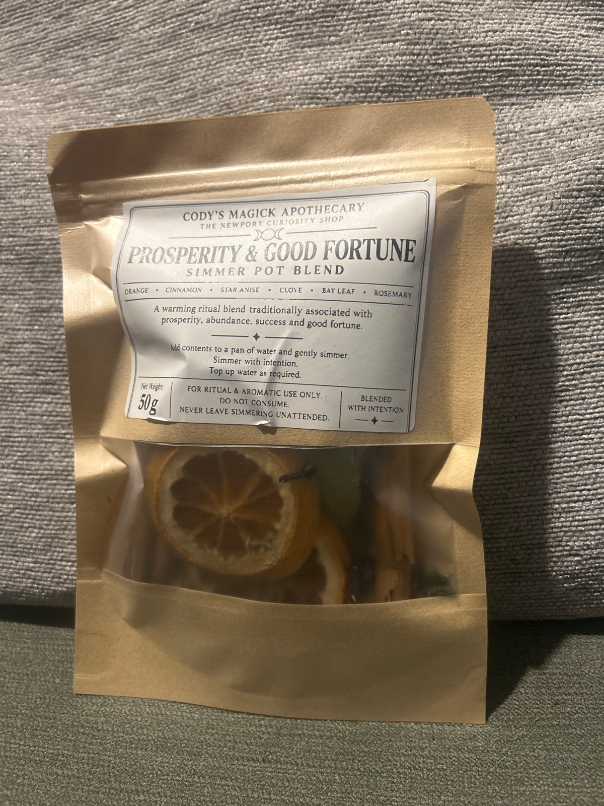 Prosperity & Good Fortune Spell Simmer Pot Blend – 50g