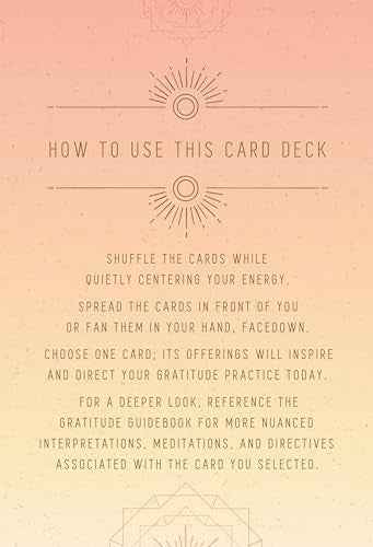 Gratitude Journal & Inspirational Card Deck Set – 64 Cards, Guidebook & Card Stand