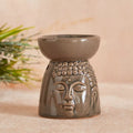 MYGA Grey Brown Buddha Ceramic Oil Burner & Wax Melt Burner