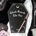 Coffin Shaped Notebook Black Pink Gothic Journal