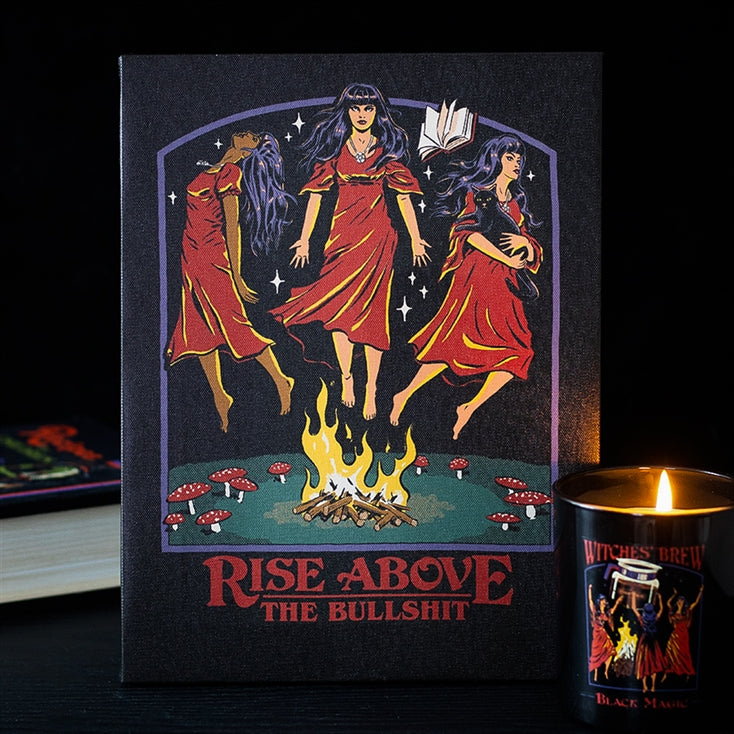 19X25CM RISE ABOVE THE BULLSHIT CANVAS PLAQUE BY STEVEN RHODES