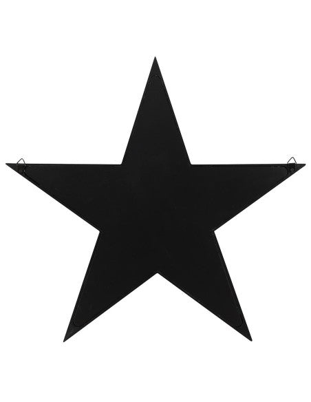 BLACK FRAMED PENTAGRAM MIRROR SHELF