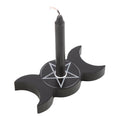 Triple Moon Spell Candle Holder Black Magic Candle Holder