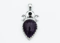 Triple moon amethyst pendant
