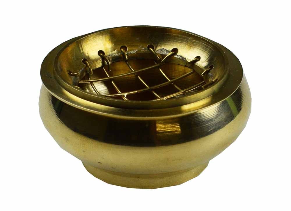 Brass charcoal/incense burner H2.7cm x W5cm