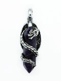 Dragon Wrapped Amethyst Pendant